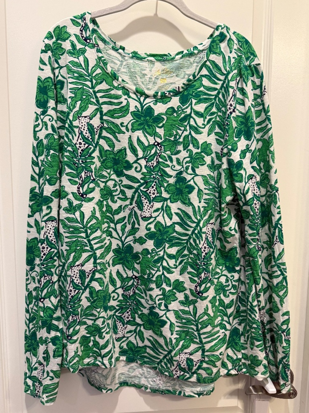 Lilly Pulitzer LS Tee Shirt, XL EUC